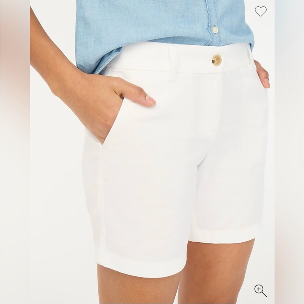 J. Crew 7" heritage chino short Crisp White Size 4